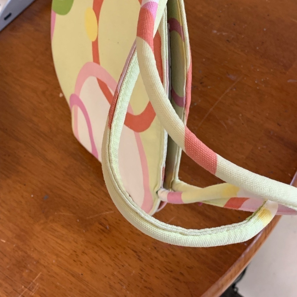 Margaret Smith vintage mini bag purse canvas hinged snap closure 8x6 7in drop - Picture 8 of 8
